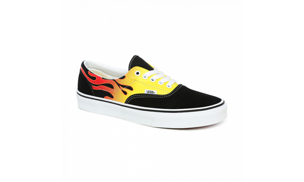 low top vans with flames