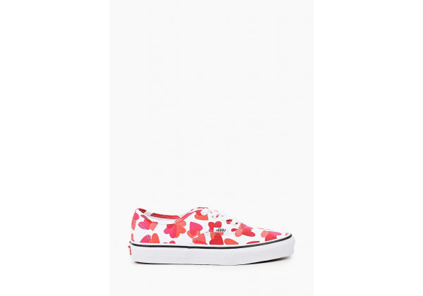 Vans кеды Classic Authentic с сердечками белые