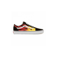 Кеды Old Skool Vans FLAME ЧЕРНЫЕ С ОГНЕМ