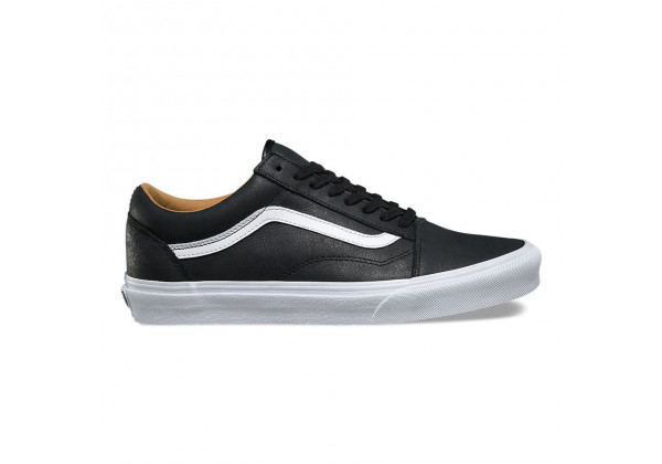 Кожаные кеды Vans Old School черные