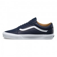 Кожаные кеды Vans Old Skool синие 